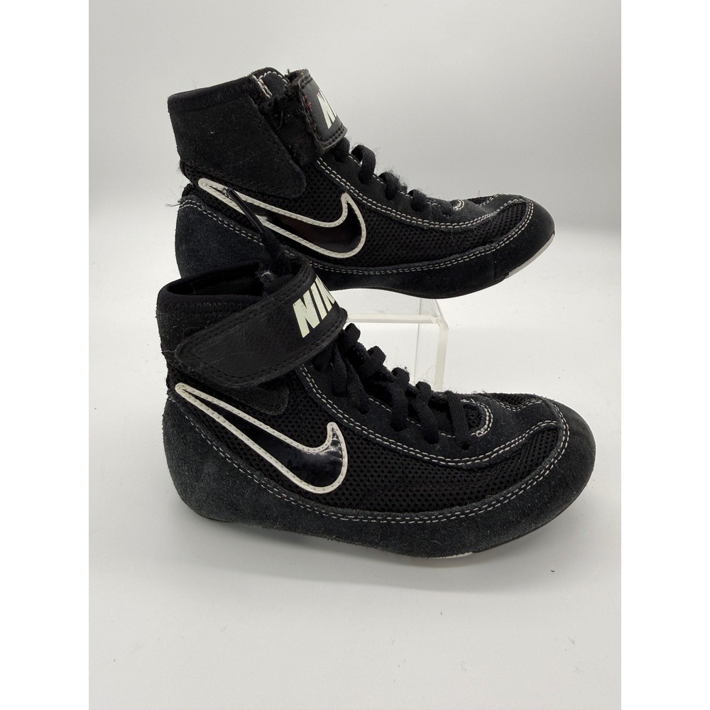 Nike Speedsweep VII Wrestling Shoes Kids 12C Black High Top Athletic Sneakers